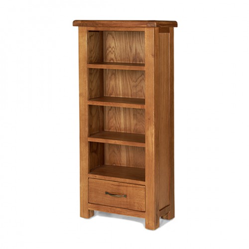 Emsworth Oak Petite Bookcase with Drawer - Lifestyle Furniture UK