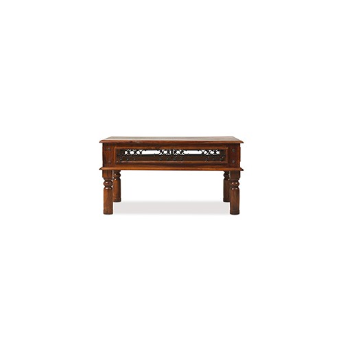 Wood jali deals console table