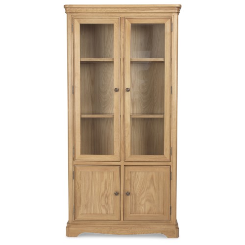 Kilmar Oak Living & Dining Glass Display Cabinet - Quercus Living