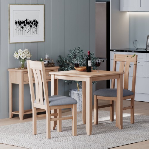 Harlyn Natural Oak Square Dining Table - Lifestyle Furniture UK